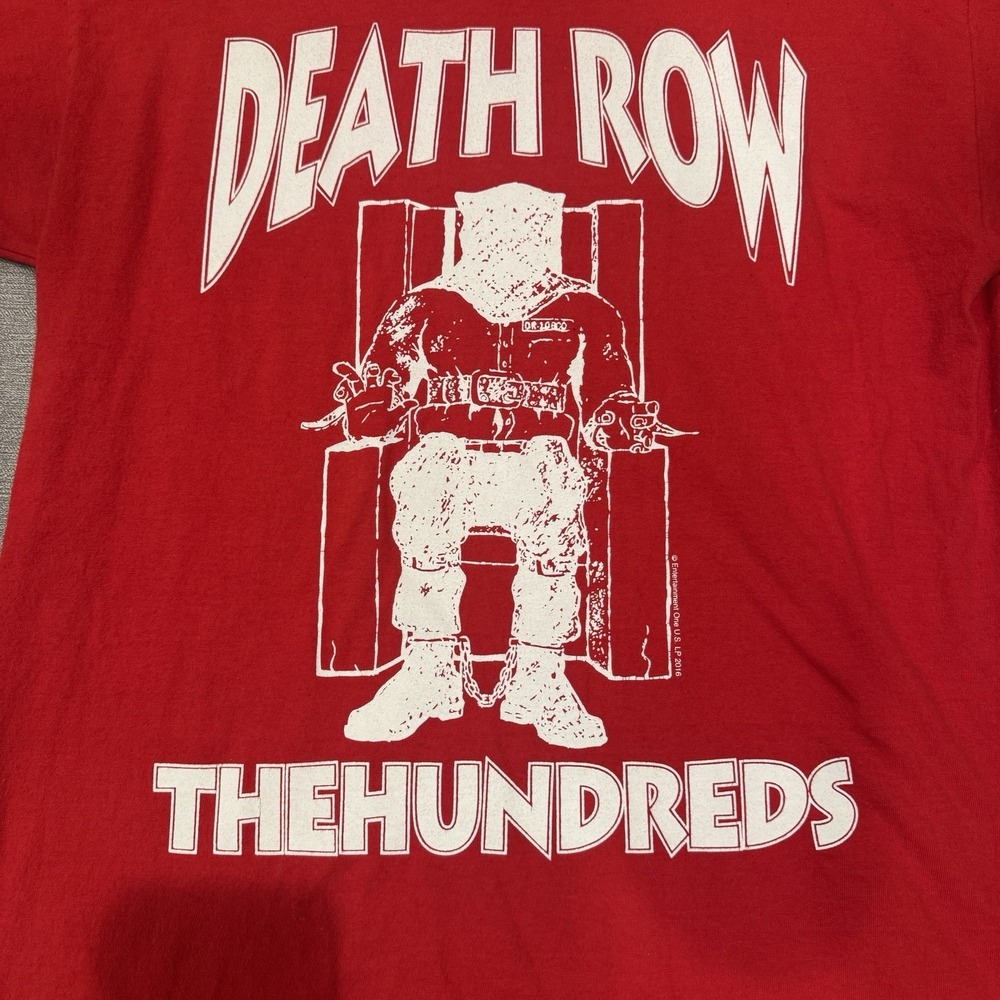 Death Row The Hundreds Graphic Rap Tee Shirt Mens Red Large - Picture 2 of 7